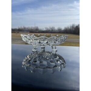 Fostoria American Clear 6.5" Glass Footed Bon Bon Bowl Candy Dish